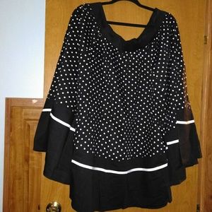 Black and White polka dot skirt